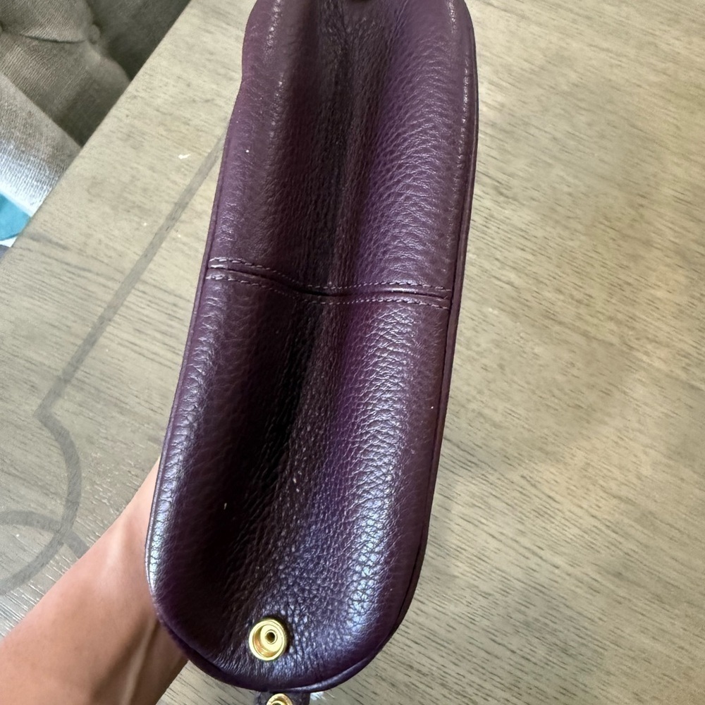 Dagne dover Elegant Burgundy Leather Clutch - Picture 7 of 11